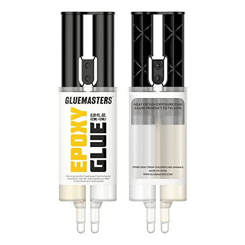 2 Part Epoxy, 5 Minute Set, 0.81 Ounce Syringe, Clear (Pack of 2)