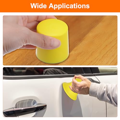 HARFINGTON Hand Sanding Blocks Round-Shaped 2 Inch w/ 2" Hook & Loop