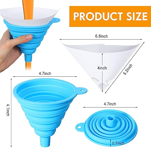 Boao 50 Packs Paint Strainers Cone Paint Filter with 190 ΜM Filter Tips