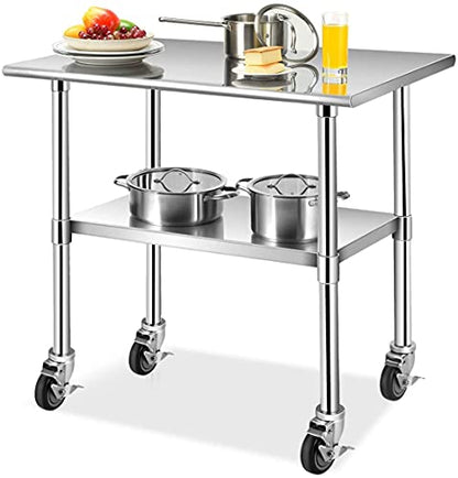 MySit 4 inch Work Table Caster Wheels for Commercial Kitchen Prep Tables