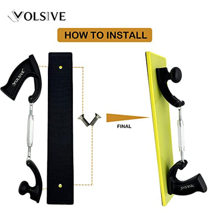 VOLSIVE Adjustable Sander Longboard Flexible Hand Sanding Blocks with Hook & Loop Backing Handle Sander, 7x42cm - color: Sanding Block, size: Adjustable 70*420mm