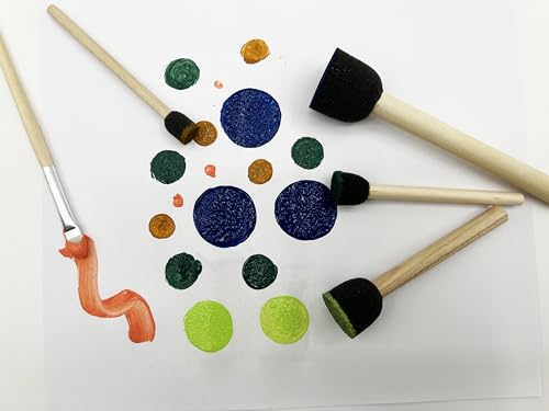 50pcs Foam Brush Set with High Density Foam Multi Sizes - size: 5/16"-2" assorted 50pcs