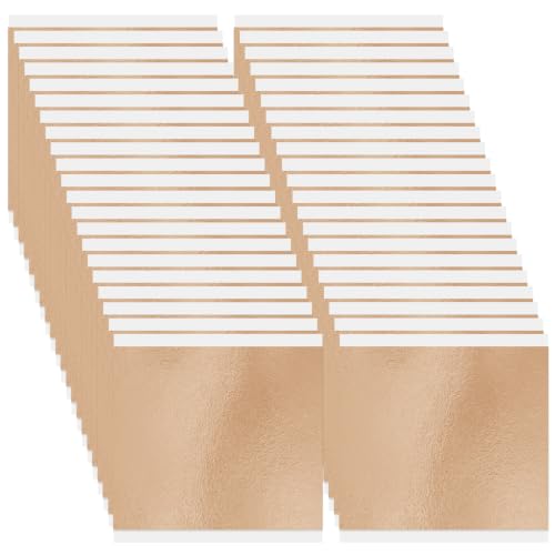 Vonty 200 Pcs Champagne Leaf Sheets Imitation Foil for Crafts Gilding Decor - color: Champagne