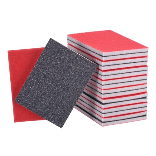 18Pcs 60Grit Sanding Sponges, 4x2.8In Hook & Loop Black - size: 60 Grit