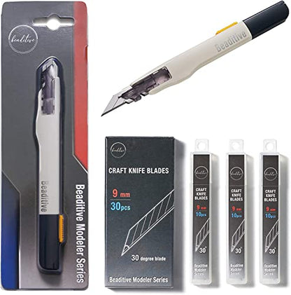 Beaditive High Precision Detail Craft Knife With 30 blades - 30 Degree Blade Utility Knife - Art, Craft, Model Making
