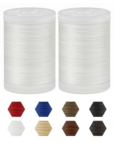 330 Yards FIVEIZERO Extra Strong Upholstery Thread, Bonded Thread, Beige - color: Beige