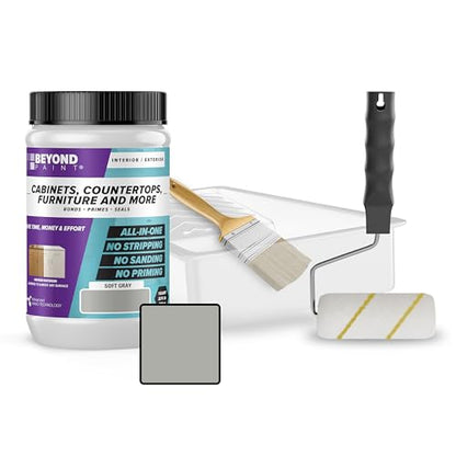 BEYOND PAINT Furniture, Cabinets and More All-in-One Refinishing Kit/Color- Soft Gray - color: Soft Grey