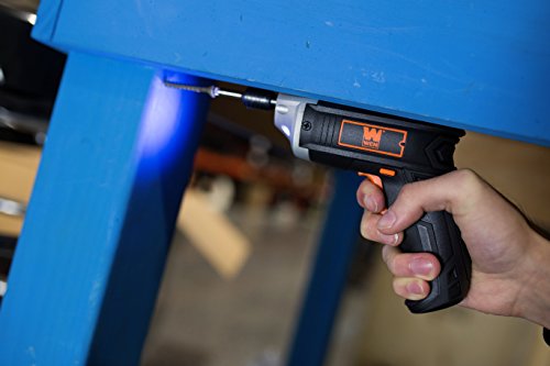 WEN 49103 3.6V Lithium-Ion Cordless Electric Screwdriver with Bits & Belt Holster
