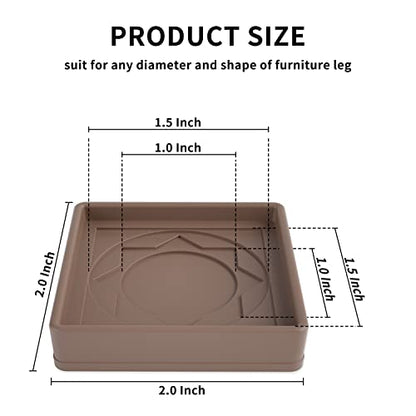 Non Slip Furniture Pads for Hardwood Floors -Yelanon 8Pcs 2” Coasters Cups - color: 8pcs2"square Brown Star