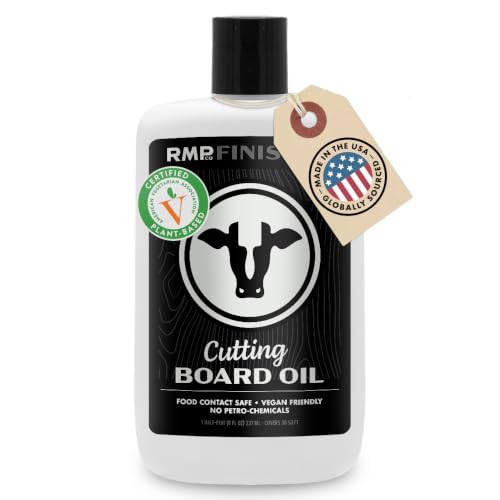 RMP Finishes Plant-Based Cutting Board Oil for Cutting Boards, Wood Butcher Block, Charcuterie, Vegan, Food Grade Finish, 8 fl oz - size: 8 Fl Oz