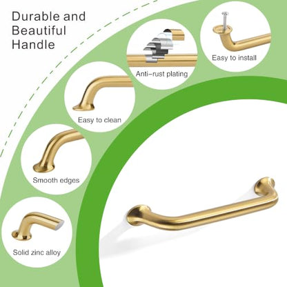 TUNNY 10 Pack Cabinet Handles-5"/128mm Champagne Bronze Cabinet Pulls - color: Champagne Bronze, size: 5"(128mm)Hole Center