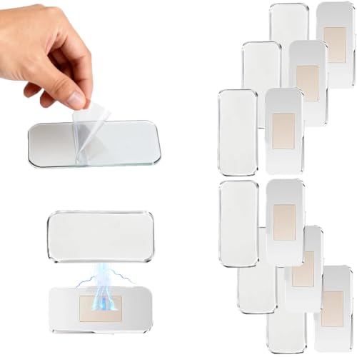 6 Pack Extra Strong Magnetic Cabinet Door Catch: No-Drill Invisible Ultra Thin Magnets, Drawer Magnets with Strong Adhesive to Stay Closed, for Kitchen, Bathroom, Closet, RV Door Closing