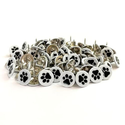 100PCS Flat Upholstery Tacks with Paw Pattern D11mm White - color: 11mm White