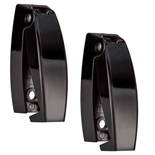 RecPro RV Black Rounded Baggage Door Catch | 2 Pack - size: 2 Pack