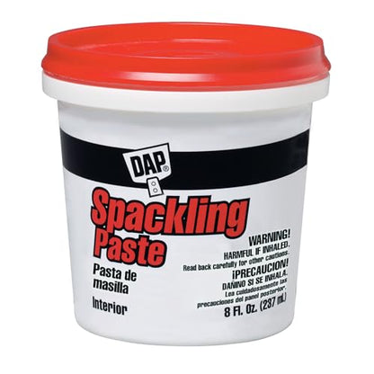DAP Spackling Paste, White, 8 Oz (7079810200) - size: 1/2 Pint