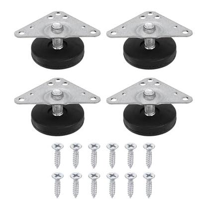 uxcell 4pcs Furniture Leveling Feet Adjustable Metal Feet (28x19x40mm) - size: 28 x 19 x 40mm
