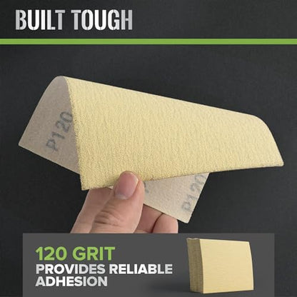 1/4 Sheet Sandpaper 4.5 x 5.5 Inch Palm Sander Paper 30PCS 120 Grit Sanding Sheets for Palm Sanders Sand Paper for Woodworking,Automotive,Metal - style: 120grit