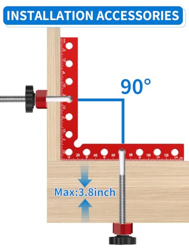 8PCS 90° Corner Clamps for Woodworking, Aluminum Right Angle Kit - size: 4x 5.5" + 4x 3.14"