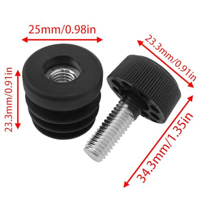 8pcs 25mm Adjustable Leveling feet for Furniture Circular Built-in Leveling feet Suitable for Office or Household Furniture