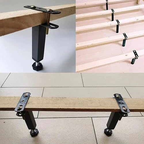 2 Set Black Bed Reinforcement Kit with Bolts