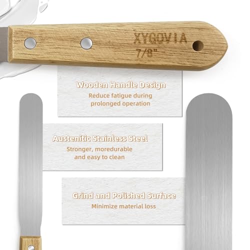 9-Piece Professional Caulking Spatula Set with Wooden Handle - color: 9PCS