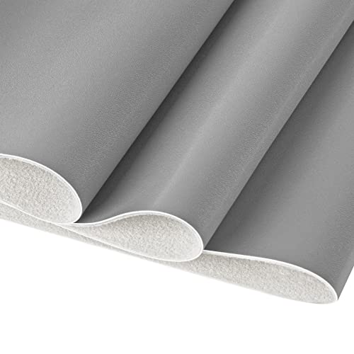 PU Fabric Material 2 Yards 54" x 72" Faux Synthetic Leather Sheets 1.2mm Thick Perfect for Upholstery, DIY Crafts, Hat Making, Hair Crafts Making, Sewing (Gray) - color: Gray, size: 2 Yards (54" x 72")