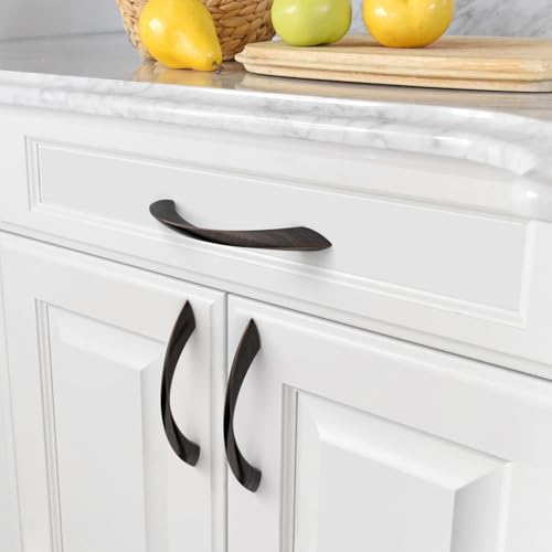 Amerdeco 10 Pack Oil Rubbed Bronze Cabinet Pulls 3 Inch(76MM) Hole Center Cabinet Hardware Gold Kitchen Cabinet Handles for Bathroom Drawer Pulls Dresser Pulls ZH0048...…… - color: Oil Rubbed Bronze, size: 3"/76mm Hole Center