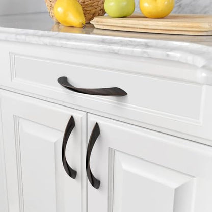 Amerdeco 10 Pack Oil Rubbed Bronze Cabinet Pulls 3 Inch(76MM) Hole Center Cabinet Hardware Gold Kitchen Cabinet Handles for Bathroom Drawer Pulls Dresser Pulls ZH0048...…… - color: Oil Rubbed Bronze, size: 3"/76mm Hole Center