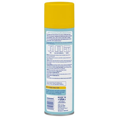 Zep Home Pro Foaming Scuff & Mark Eraser, Paint Safe Surface Cleaner, 18 oz, for Doors, Walls, Molding, Cabinets, Removes Fingerprints, Smudges, Stains