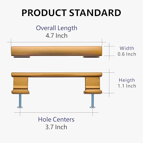 10 Pack 4-3/4 Inch Length|3-3/4 Inch(96mm) Hole Center Champagne Bronze Kitchen Cabinet Handles, Cabinet Pulls Kitchen Cabinet Hardware, Cupboard Pulls, Drawer Handles - color: Champagne Bronze, size: 3-3/4 inch Hole Center(96mm), style: 10 Pack Handle