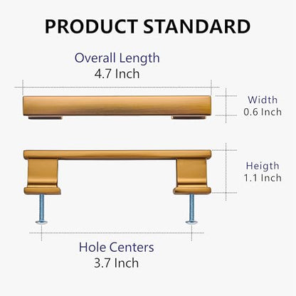 10 Pack 4-3/4 Inch Length|3-3/4 Inch(96mm) Hole Center Champagne Bronze Kitchen Cabinet Handles, Cabinet Pulls Kitchen Cabinet Hardware, Cupboard Pulls, Drawer Handles - color: Champagne Bronze, size: 3-3/4 inch Hole Center(96mm), style: 10 Pack Handle