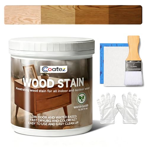 Water Based Wood Stain and Sealer in One, 10.50 Oz - color: Teak