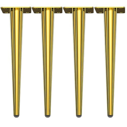 Osring 28 Inch Furniture Table Legs Straight, Gold Metal Coffee Table Feet - size: 28 Inch