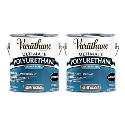 Varathane Ultimate Semi-Gloss Clear Polyurethane - color: Semi-Gloss, size: Gallon (Pack of 2)