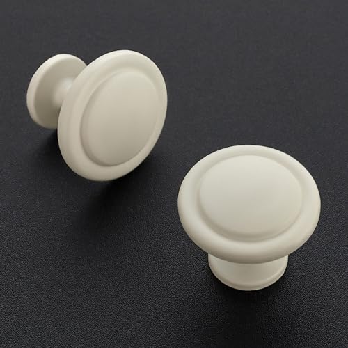 Ravinte White Round Cabinet Knobs,Zinc Pulls,1-1/4 Inch,30 Pack - color: White