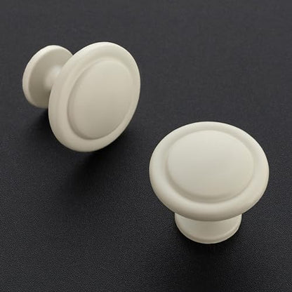 Ravinte White Round Cabinet Knobs,Zinc Pulls,1-1/4 Inch,30 Pack - color: White