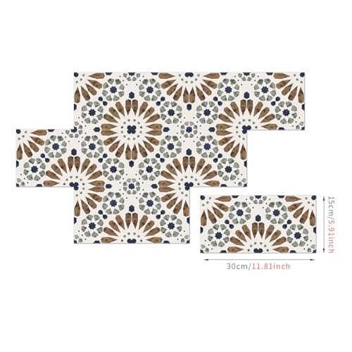 Peel and Stick Backsplash Tile Sticker, 5.91x11.81 inch, 15pcs - color: Fg-l51-hzw, size: 5.91 x 11.81 inch