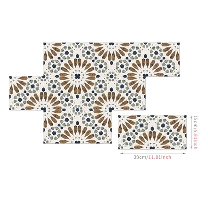 Peel and Stick Backsplash Tile Sticker, 5.91x11.81 inch, 15pcs - color: Fg-l51-hzw, size: 5.91 x 11.81 inch