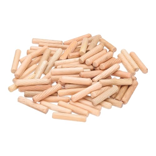 PATIKIL 1/4 Wooden Dowel Pins 144Pcs M6x20mm Wood Dowel Pins Hardwood Pegs - size: M6x20mm