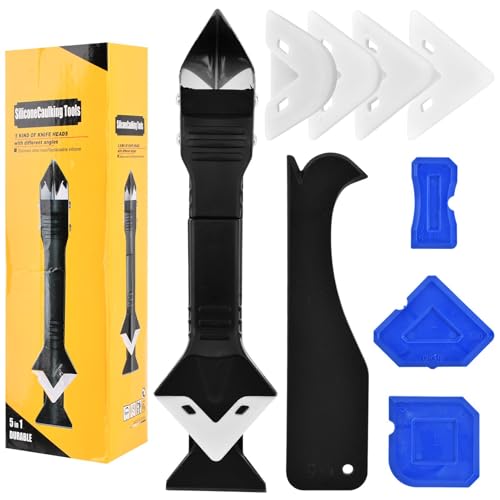 Caulking Tool 3 in 1, Silicone Caulk & Grout Remover Tool