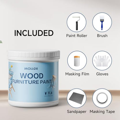 Matte Wood Furniture Paint, Cream White, 32 Fl Oz with Tools - color: Cream White, size: 32 Fl Oz (Pack of 1)