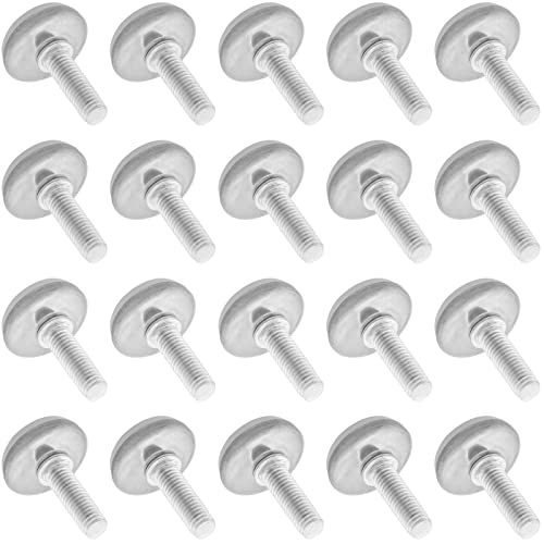 20Pcs M8 Thread Furniture Levelers M8 Table Leveling Feet Adjustable Leveler Feet Screw On Furniture Glide Leveling for Chairs, Table, Cabinets, M8 x 25mm Thread Rod - size: M8 x 25mm, 20Pcs