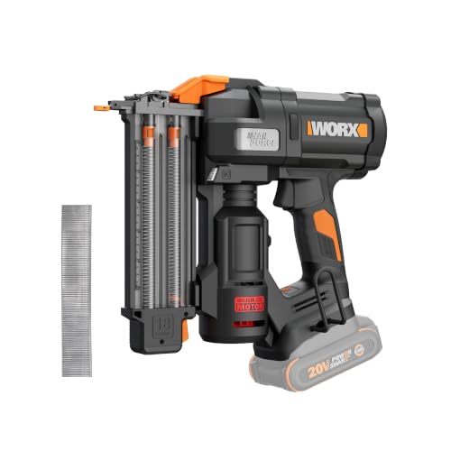 WORX Cordless Brad Nailer, 20V 18GA Brushless Nail Gun, WX838L.9 - style: WX838L.9
