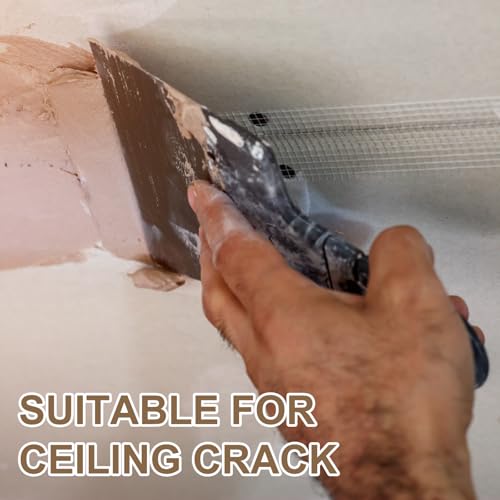 PATIKIL Drywall Repair Mesh Tape, 4 inch x 164 ft Fiberglass Repair Patch Self-Adhesive Dry Wall Joint Tape 8 Mesh Wall Hole Crack and Seam Patch, White - size: 4 inch x 164 Feet