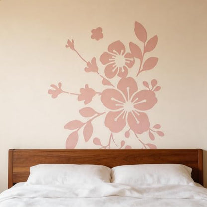 TIAMECH A4 Reusable Vintage Wildflower Branch Stencil for Painting - style: Vintage Wildflower Branch