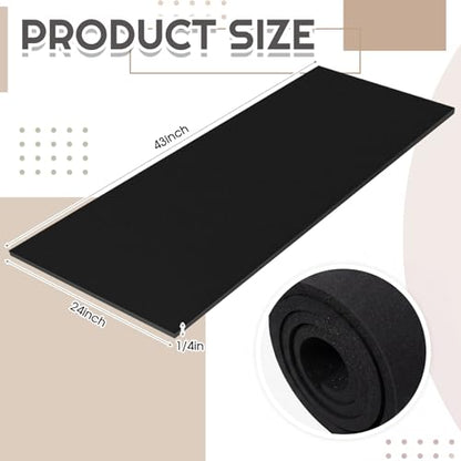 Amylove 1 Pack Upholstery Foam Sheet, 1/4" X 24" X 42",Black - color: Black, size: 1/4" X 24" X 42"