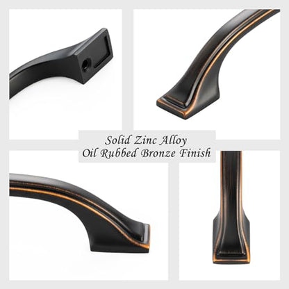 3 Inch Oil Rubbed Bronze Cabinet Pulls Arch Handles 10 Pack P2409 - color: Oil Rubbed Bronze, size: 3" Hole Centers-10 Pcs