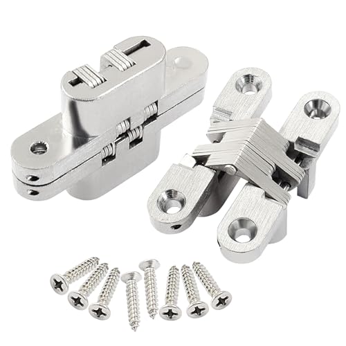 60 mm Hidden Hinge, Stainless Steel, 2pcs - size: 60.0 mm, 2 PCS