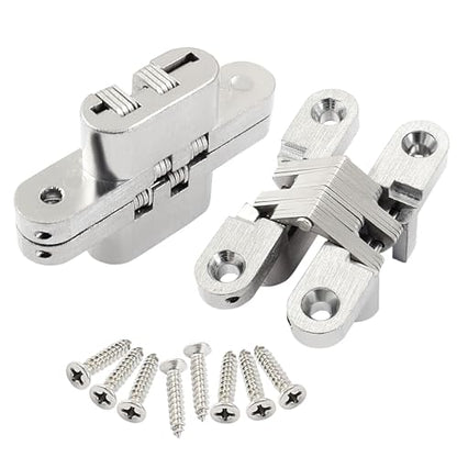 60 mm Hidden Hinge, Stainless Steel, 2pcs - size: 60.0 mm, 2 PCS