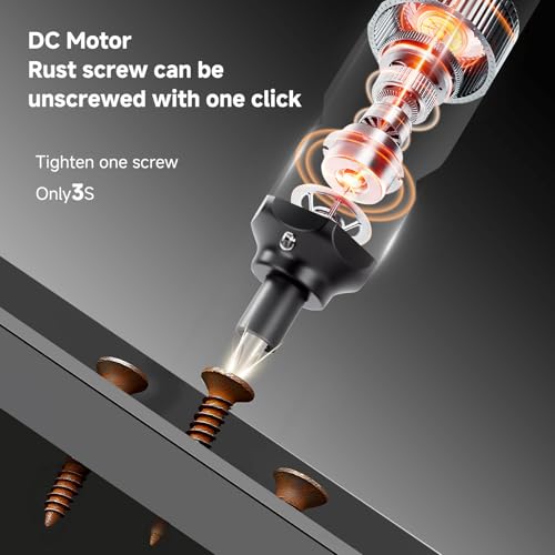 Electric Screwdriver 3.6V，Mini Cordless Power Screwdriver Set, Precision Bits with 250 RPM Powerful Motor,LED Lights,Portable Toolbox for Electronics Appliances Repairs